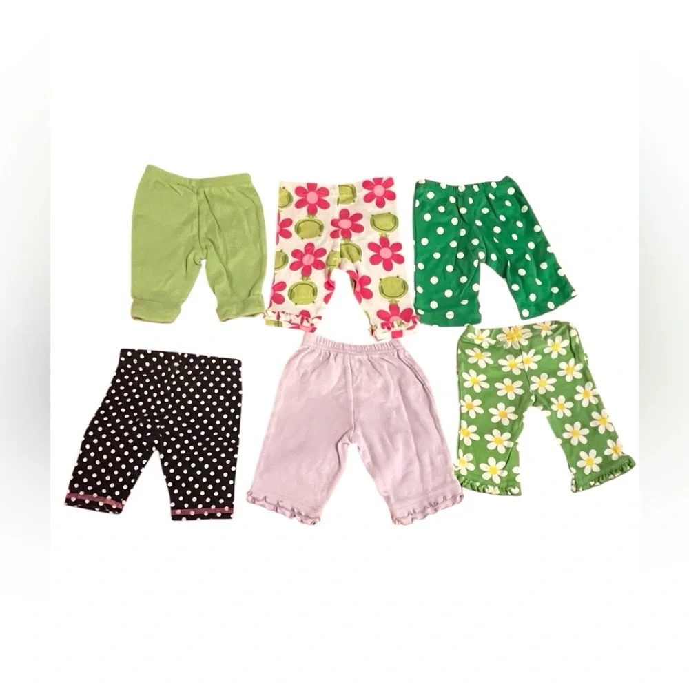 Carter's Kids Leggings Set - Green, Pink, Black, White